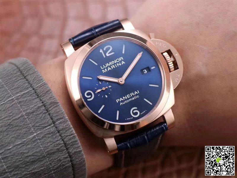 Panerai Luminor Marina Goldtech PAM01112 VS Factory Blue Dial