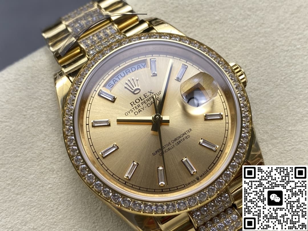 Rolex Day-Date M128348rbr-0081 8+ Factory Diamond Bezel