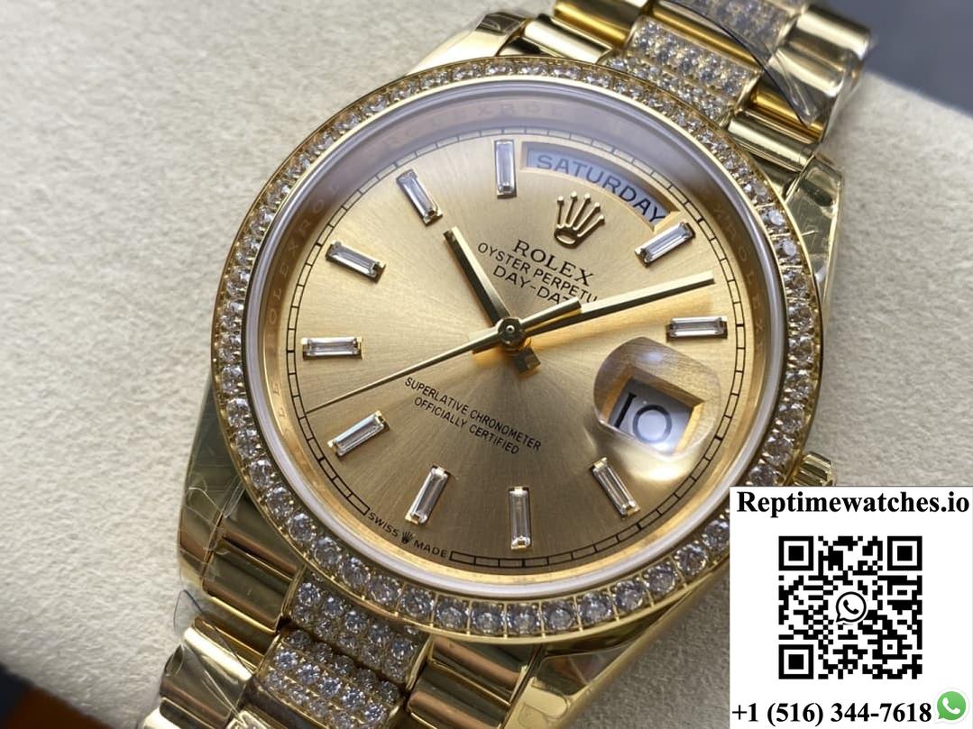 Rolex Day-Date M128348rbr-0081 8+ Factory Diamond Bezel