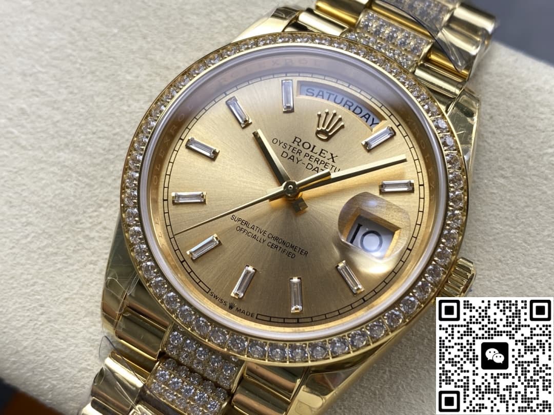 Rolex Day-Date M128348rbr-0081 8+ Factory Diamond Bezel