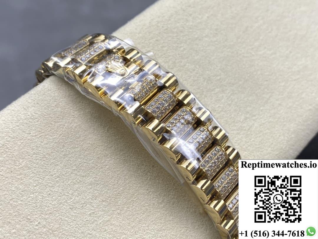 Rolex Day-Date M128348rbr-0081 8+ Factory Diamond Bezel