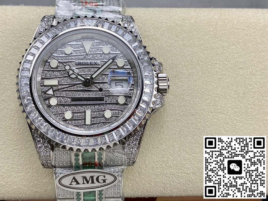 Rolex GMT Master 116769TBR-74780B AMG factory diamond bezel