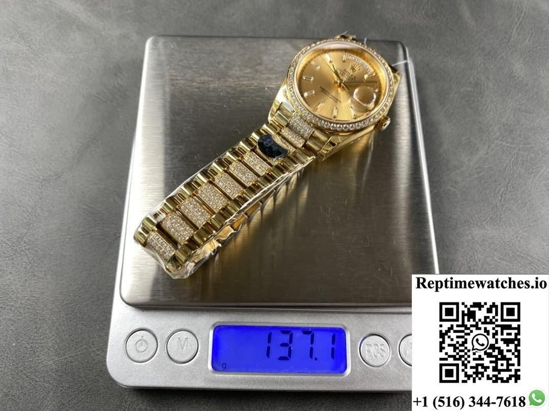 Rolex Day-Date M128348rbr-0081 8+ Factory Diamond Bezel