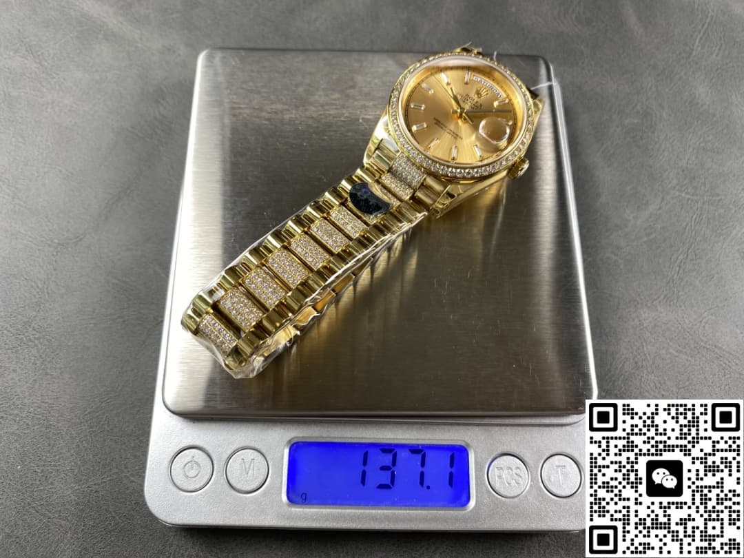 Rolex Day-Date M128348rbr-0081 8+ Factory Diamond Bezel
