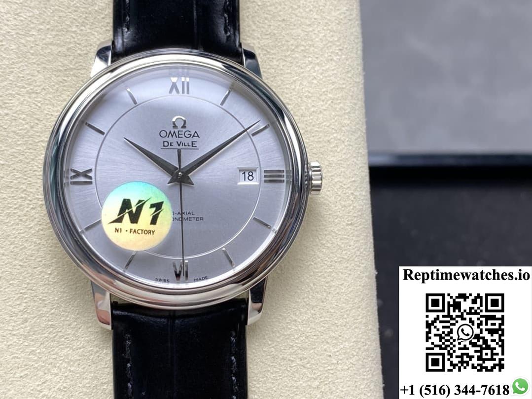 Omega De Ville 424.13.40.20.02.001 N1 factory silver dial