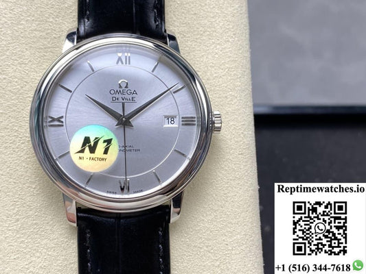 Omega De Ville 424.13.40.20.02.001 N1 factory silver dial