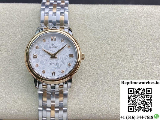 Omega De Ville 424.20.27.60.52.002 3S factory two-color strap