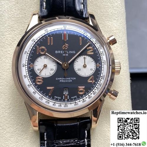 Breitling Premier Ab0118A21B1X1 Bls Factory Leather Strap-Rep Time Watches