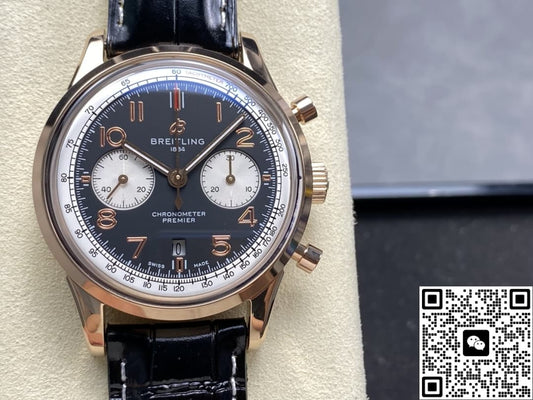 Breitling Premier AB0118A21B1X1 BLS factory leather strap