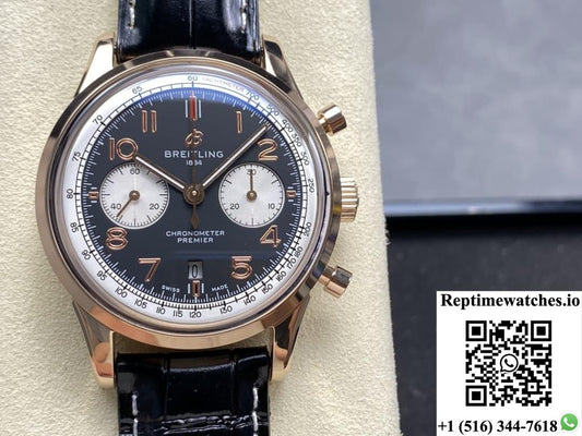 Breitling Premier AB0118A21B1X1 BLS factory leather strap