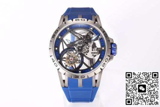 Roger Dubuis Excalibur RDDBEX0479 NEW Factory Tourbillon Rubber Strap