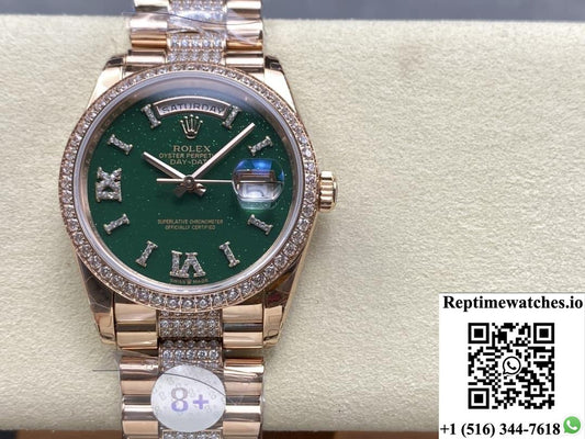 Rolex Day-Date M128345rbr-0069 8+ Factory Diamond Dial