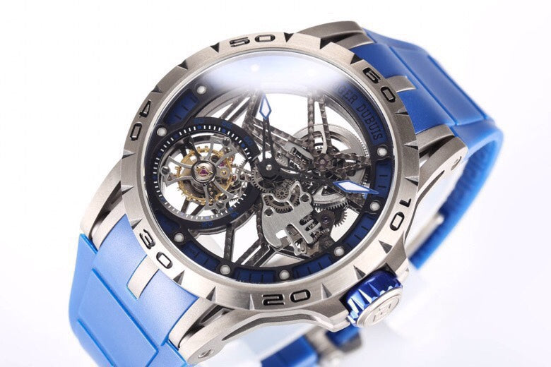 Roger Dubuis Excalibur RDDBEX0479 NEW Factory Tourbillon Rubber Strap