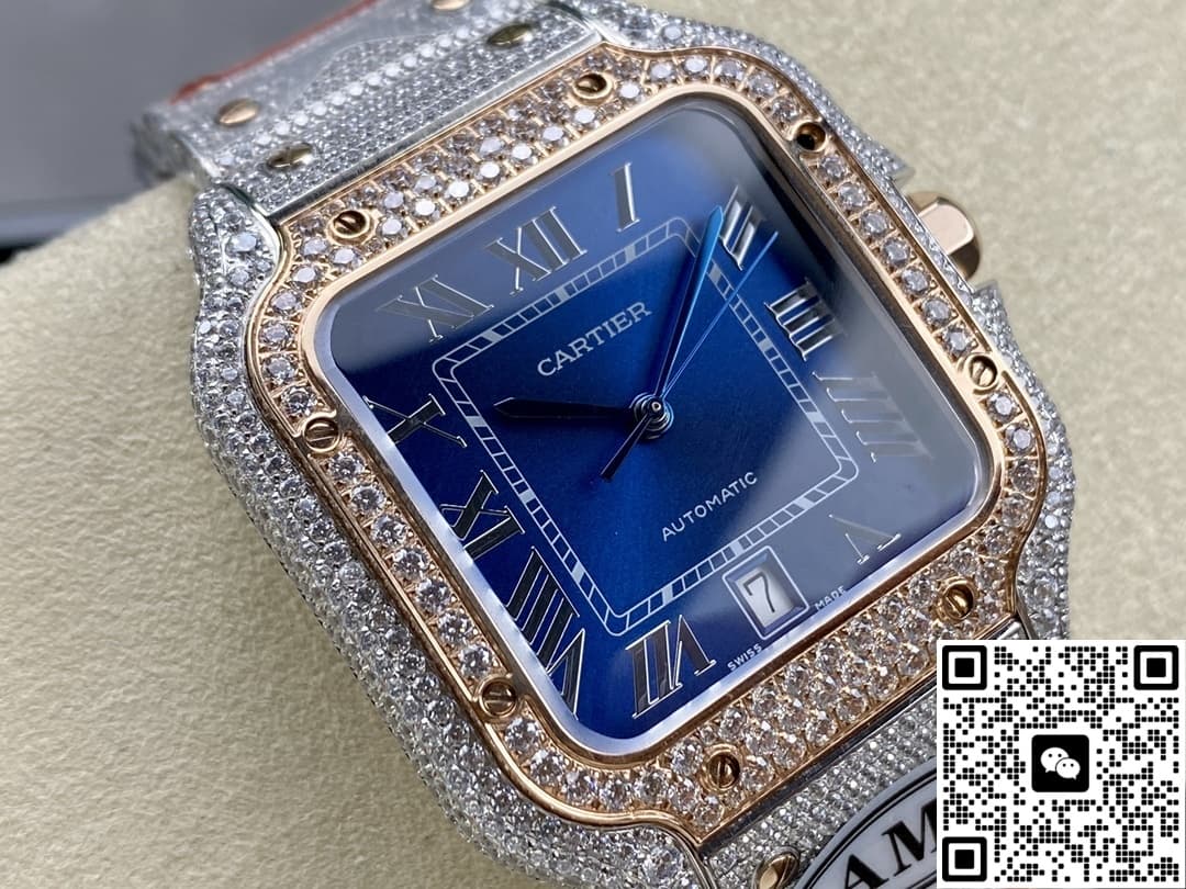 Cartier Santos W2SA0020 AMG factory blue dial