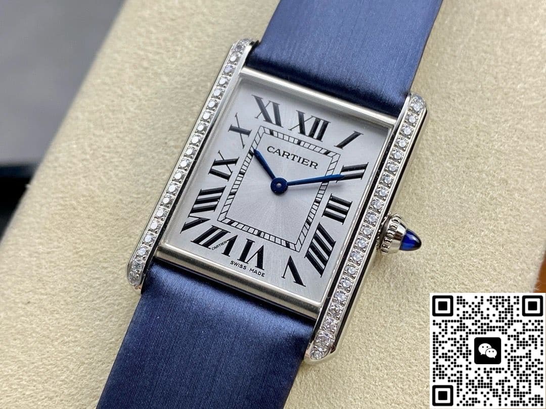 Cartier Tank W4TA0017 F1 Factory Blue Strap