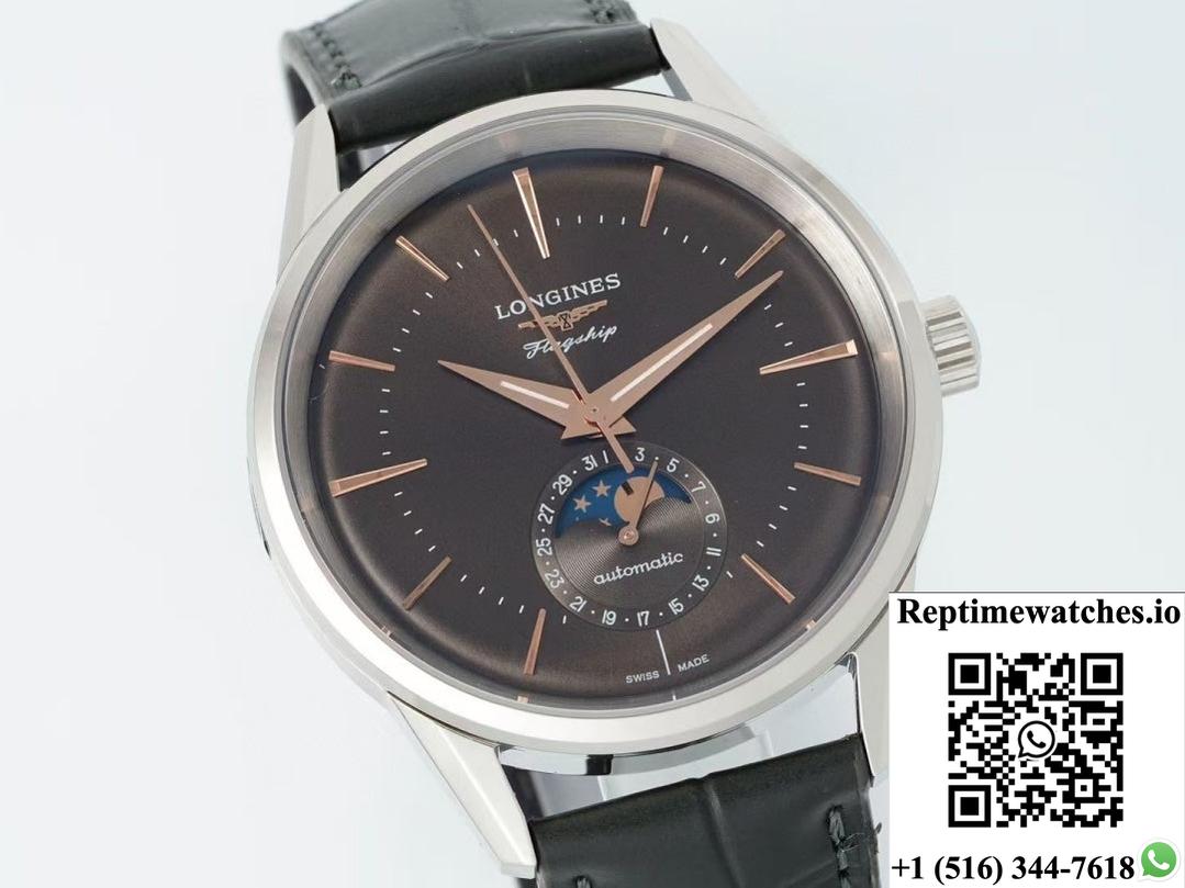 Longines Flagship L4.815.4.62.2 AF factory stainless steel case