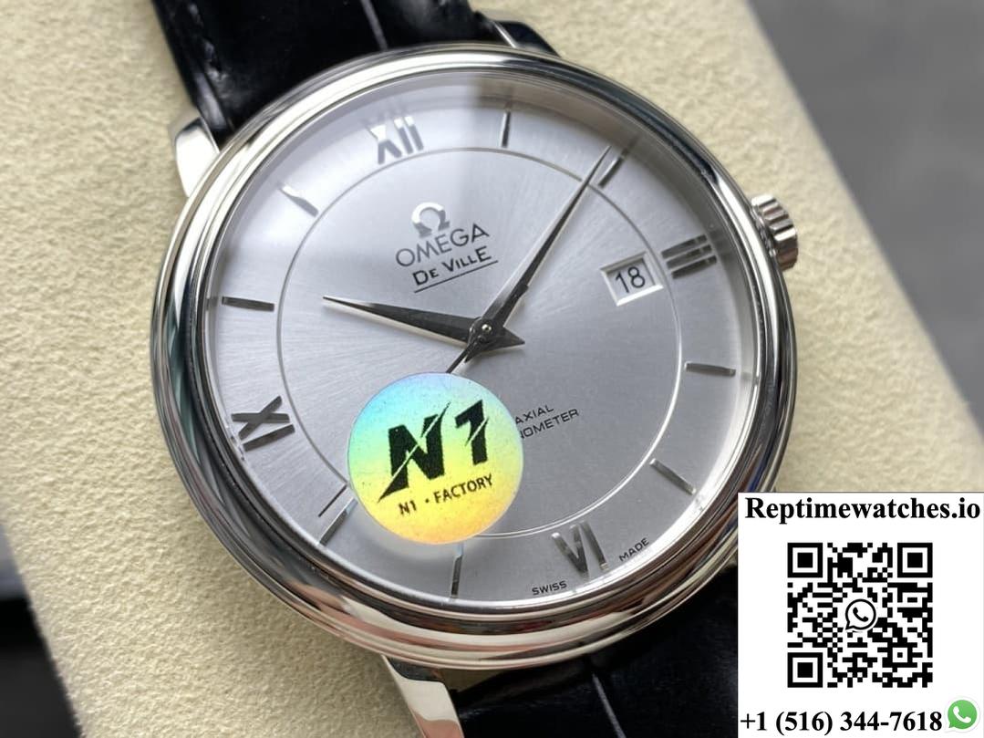 Omega De Ville 424.13.40.20.02.001 N1 factory silver dial