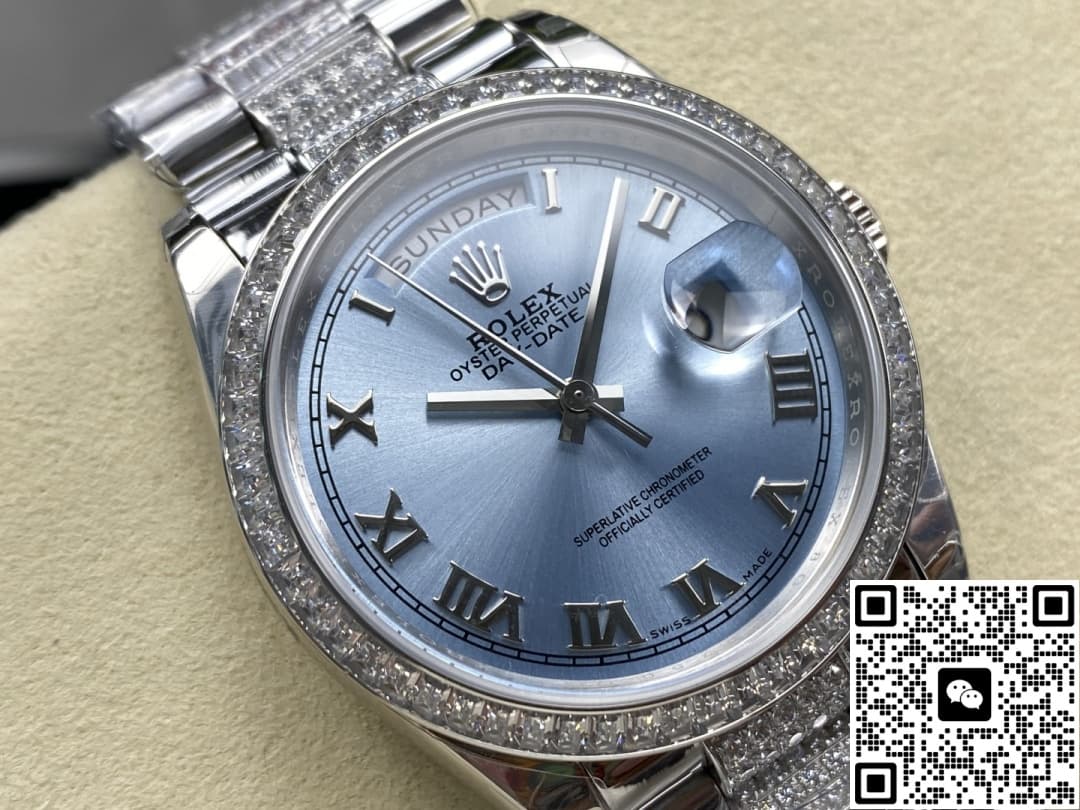 Rolex Day-Date M118346-0044 8+ Factory Blue Dial