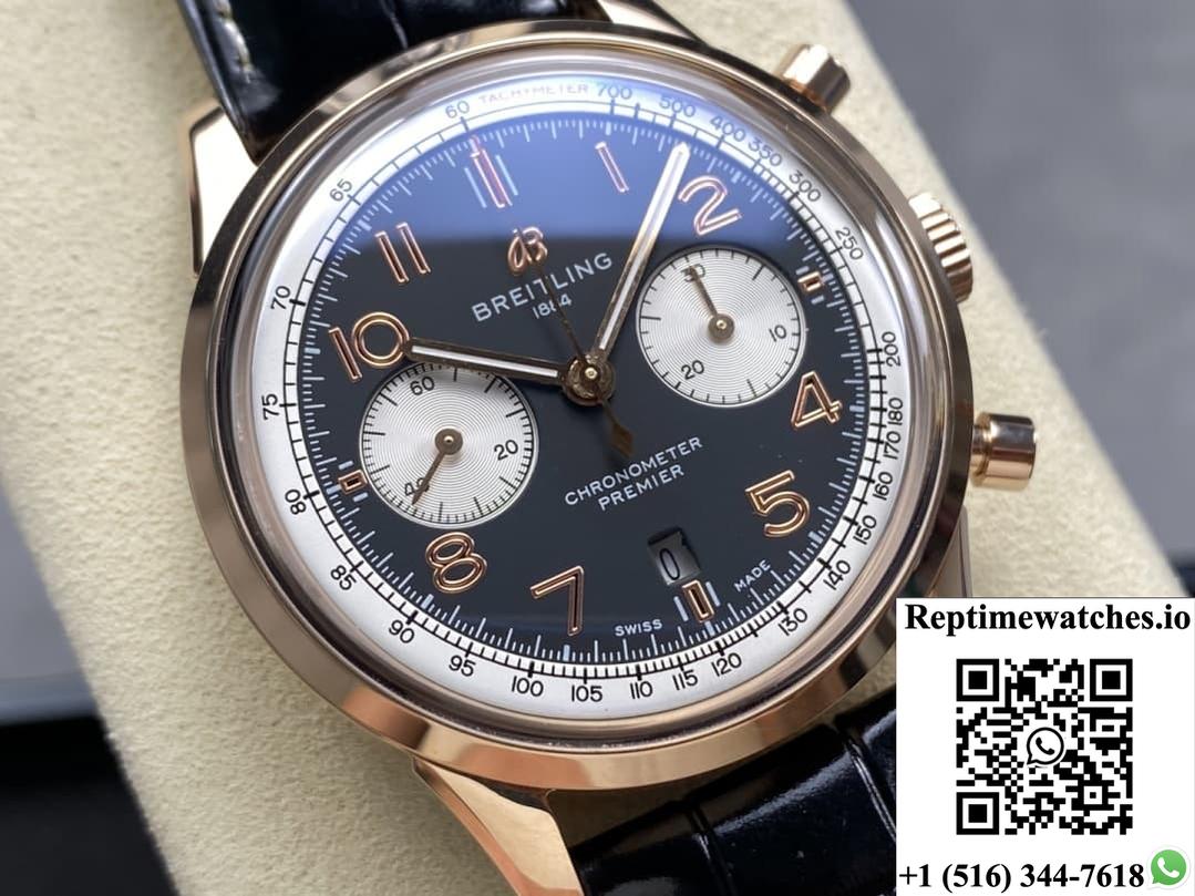 Breitling Premier AB0118A21B1X1 BLS factory leather strap