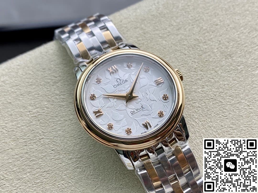 Omega De Ville 424.20.27.60.52.002 3S factory two-color strap