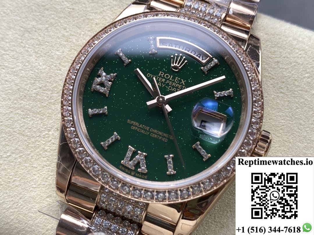 Rolex Day-Date M128345rbr-0069 8+ Factory Diamond Dial