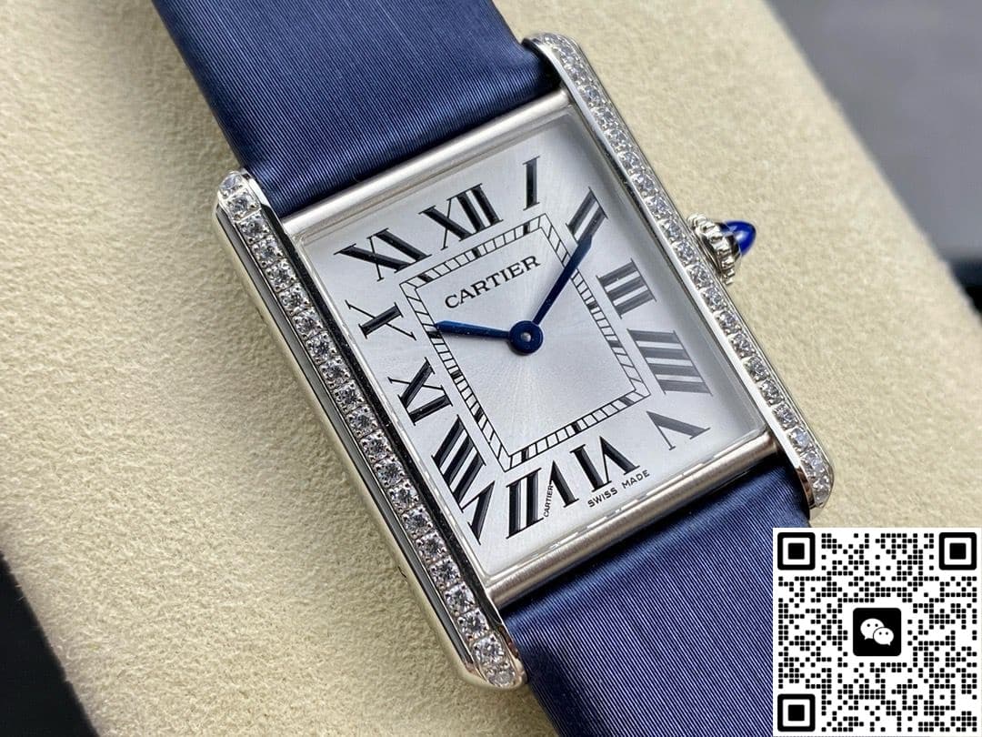 Cartier Tank W4TA0017 F1 Factory Blue Strap
