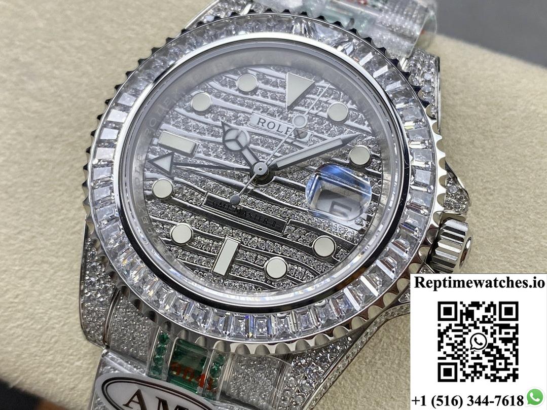 Rolex GMT Master 116769TBR-74780B AMG factory diamond bezel