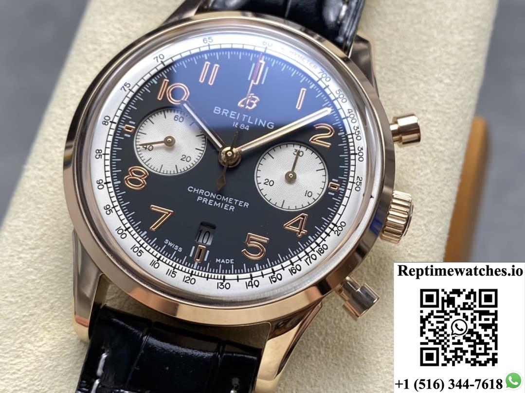 Breitling Premier AB0118A21B1X1 BLS factory leather strap