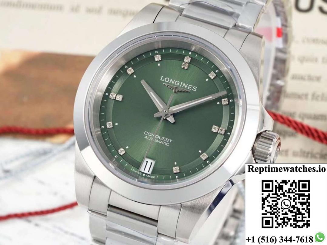 Longines Sports L3.430.4.07.6 AF Factory Green Dial