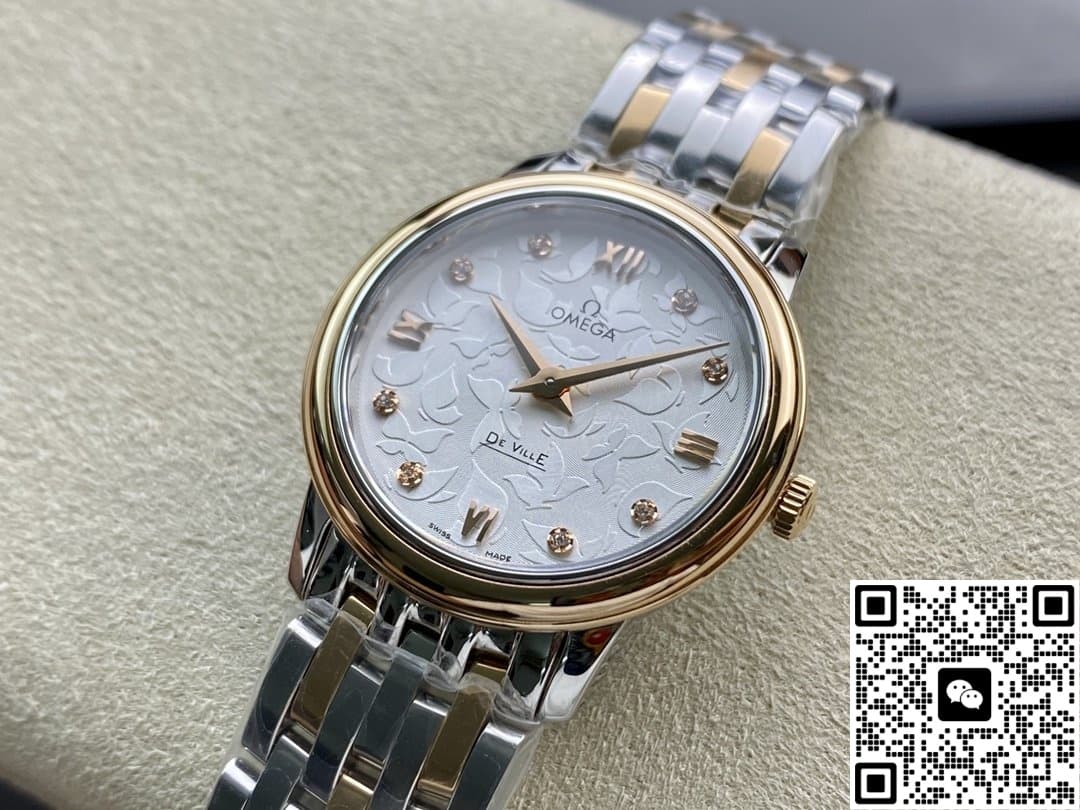 Omega De Ville 424.20.27.60.52.002 3S factory two-color strap