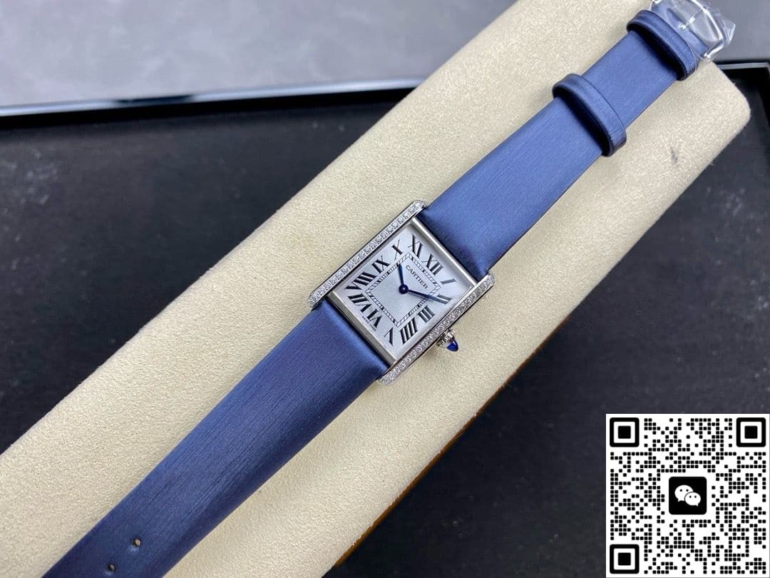 Cartier Tank W4TA0017 F1 Factory Blue Strap