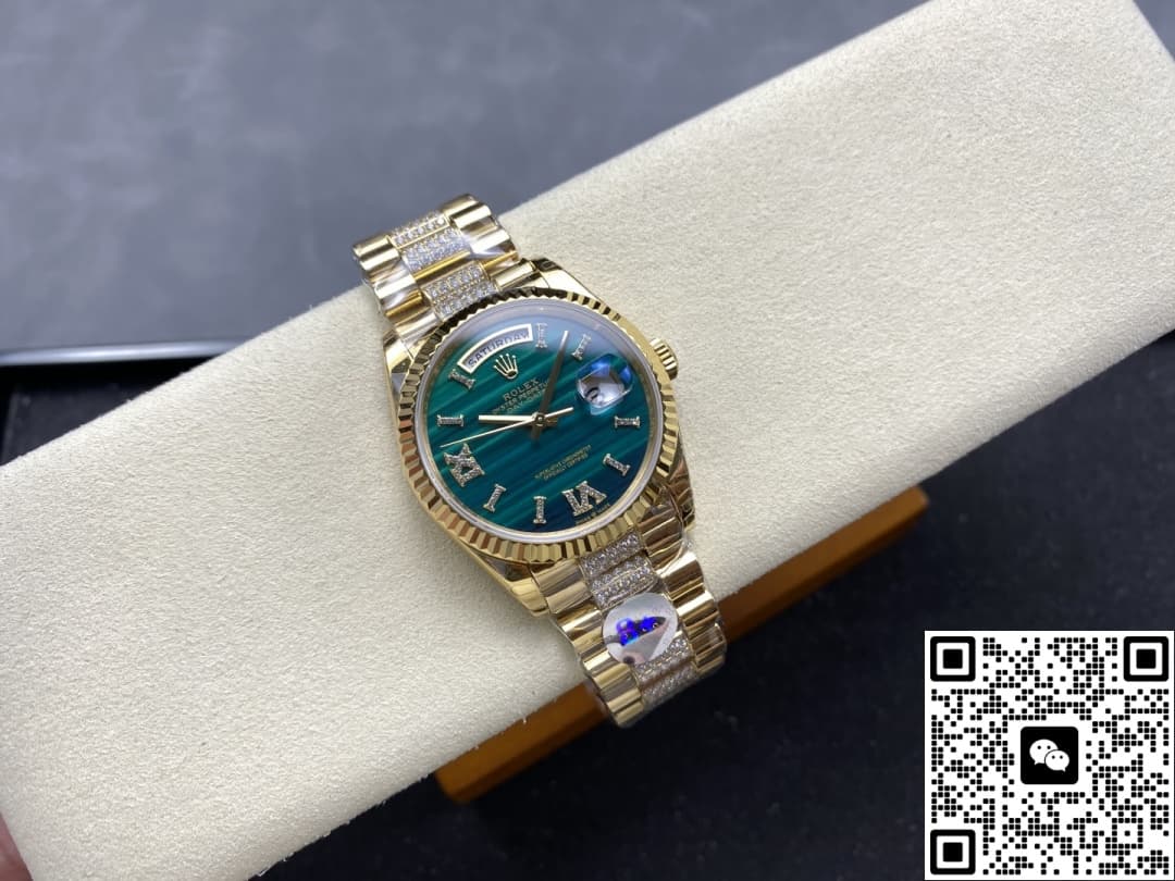 Rolex Day-Date 128238-0048 8+ Factory Malachite Dial