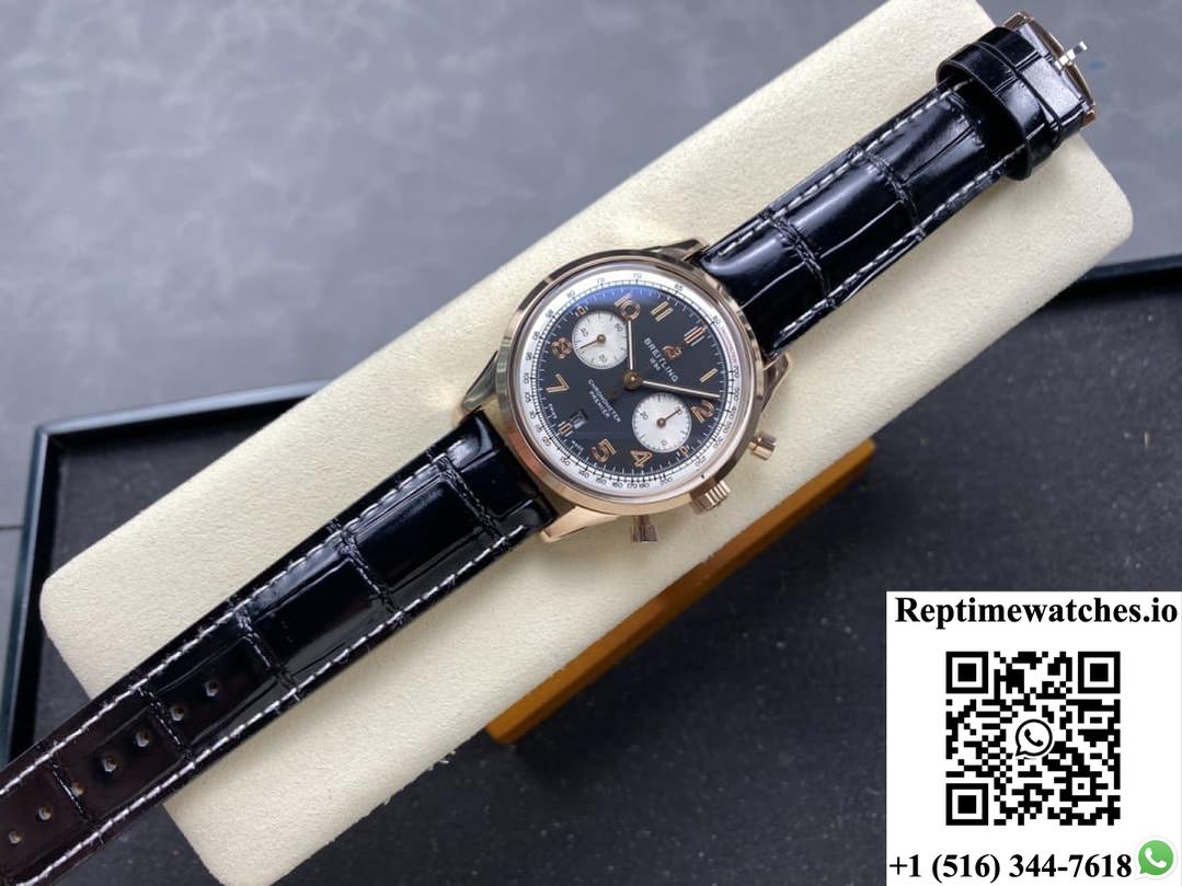 Breitling Premier AB0118A21B1X1 BLS factory leather strap