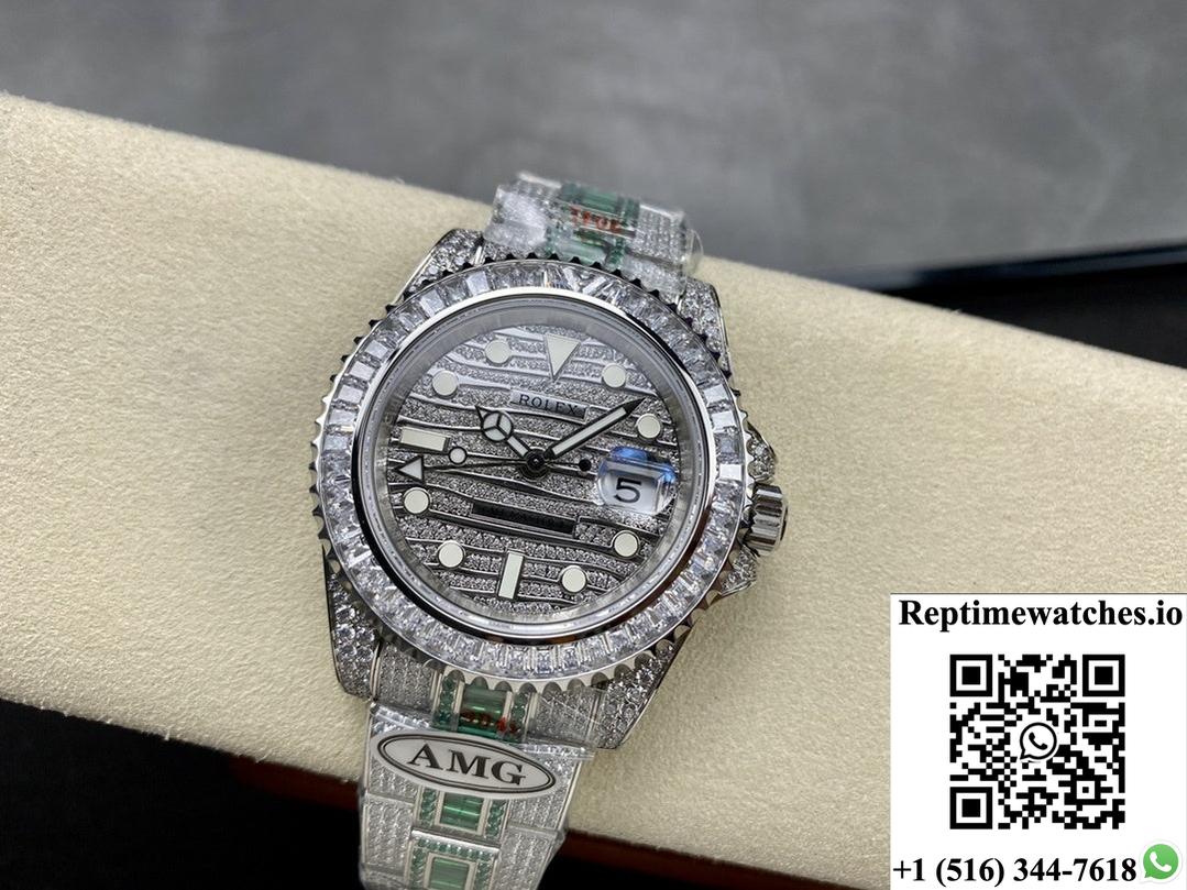 Rolex GMT Master 116769TBR-74780B AMG factory diamond bezel