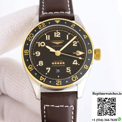 Longines Spirit L3.812.5.53.2 Tw Factory Dual Time Zone-Rep Time Watches