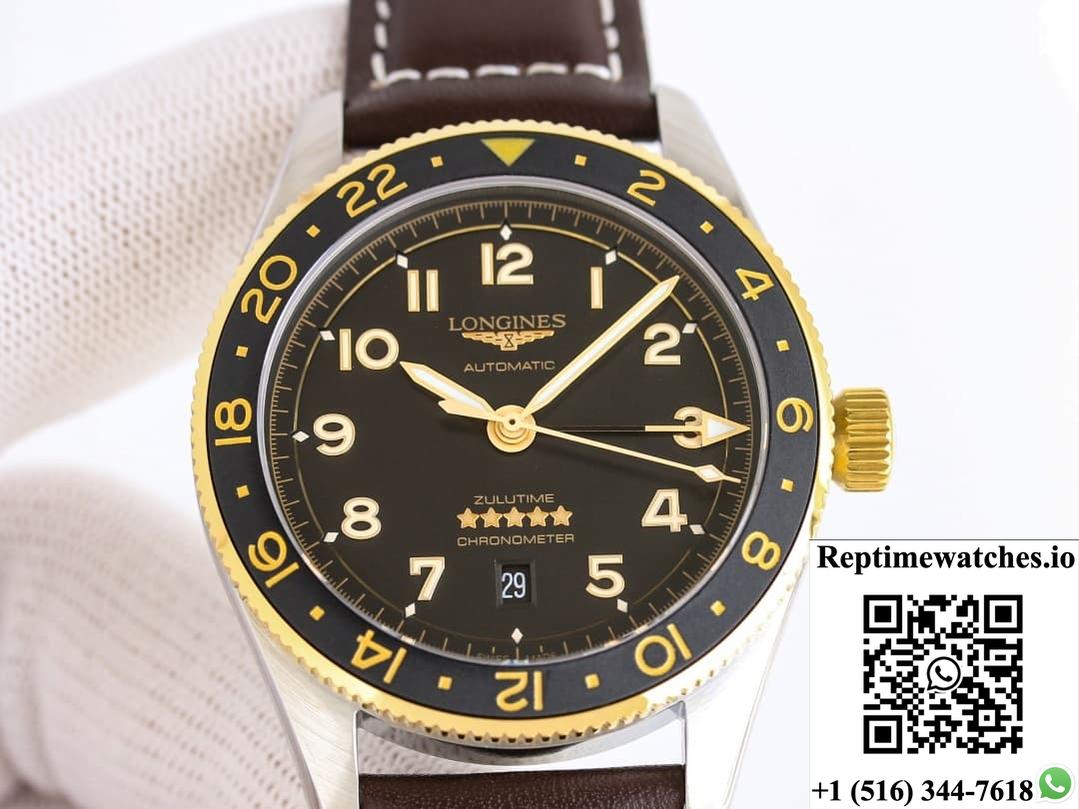Longines Spirit L3.812.5.53.2 Tw Factory Dual Time Zone-Rep Time Watches