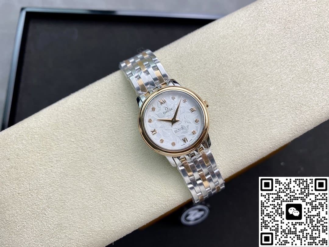 Omega De Ville 424.20.27.60.52.002 3S factory two-color strap
