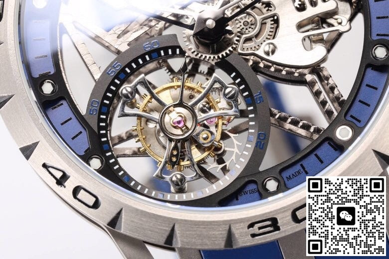 Roger Dubuis Excalibur RDDBEX0479 NEW Factory Tourbillon Rubber Strap