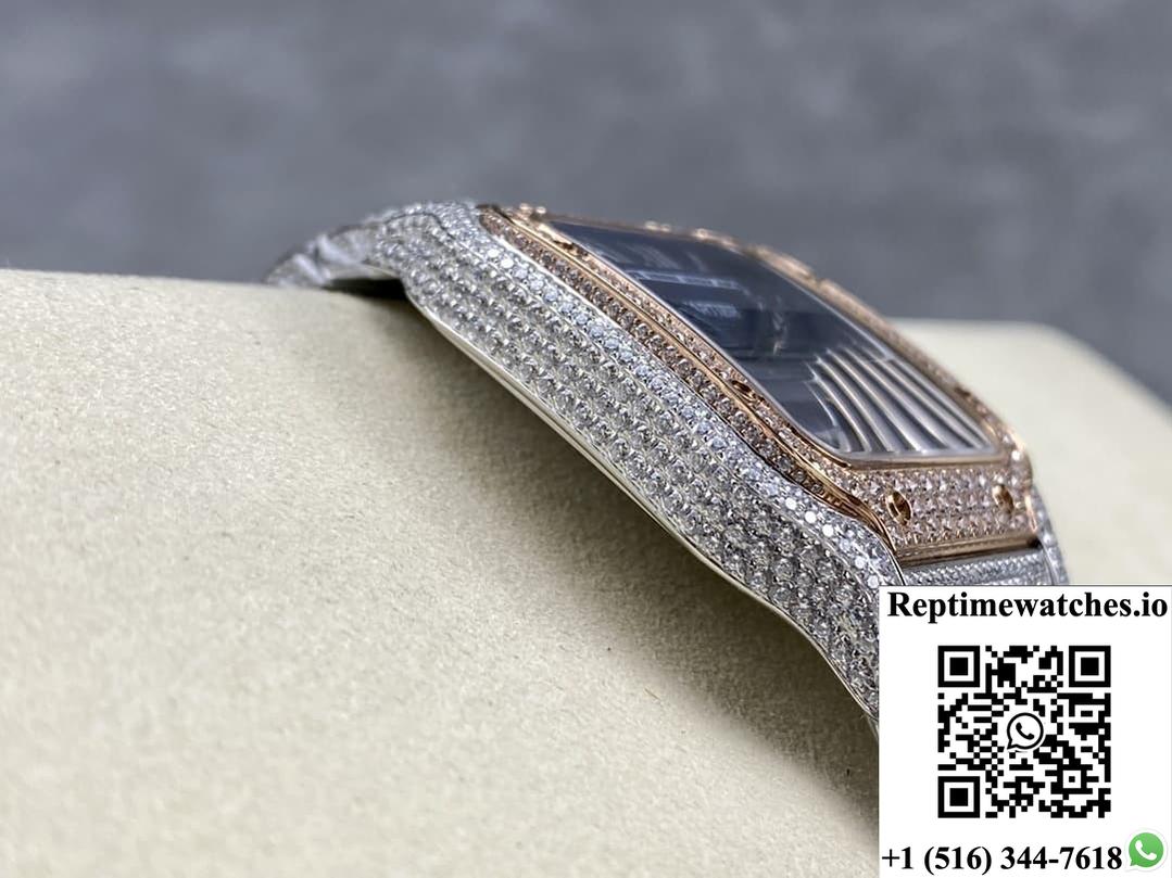 Cartier Santos W2SA0020 AMG factory blue dial