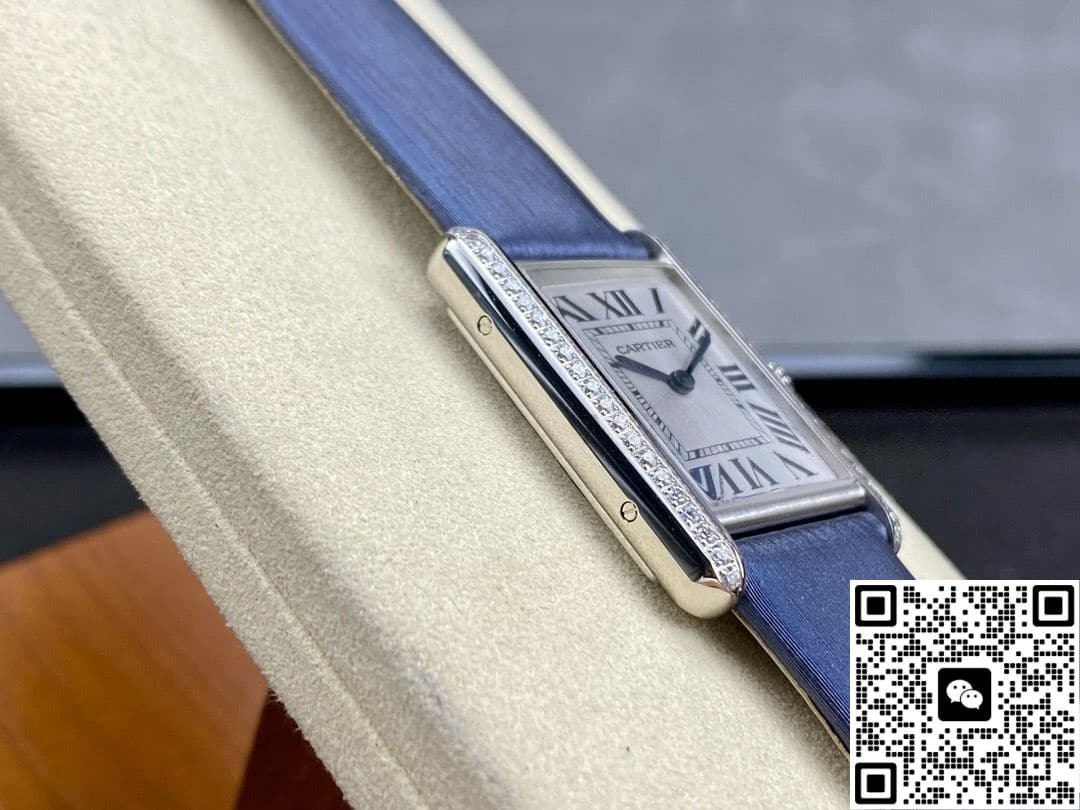 Cartier Tank W4TA0017 F1 Factory Blue Strap
