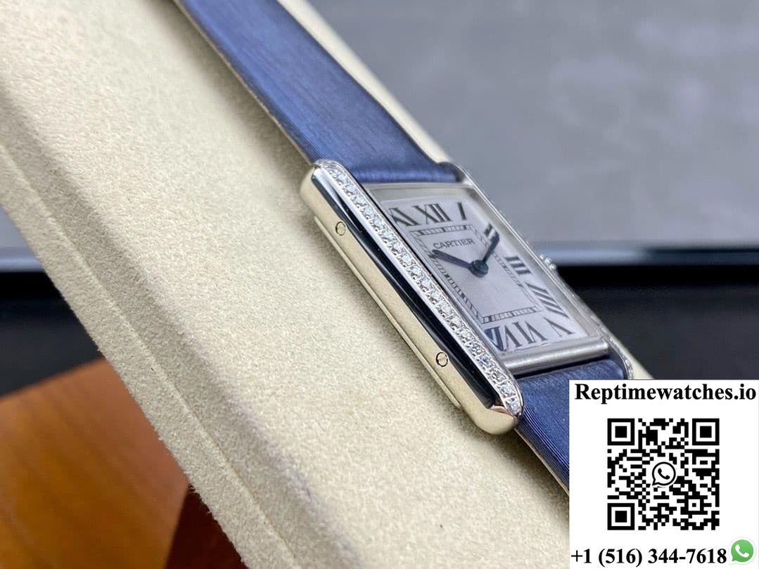 Cartier Tank W4TA0017 F1 Factory Blue Strap