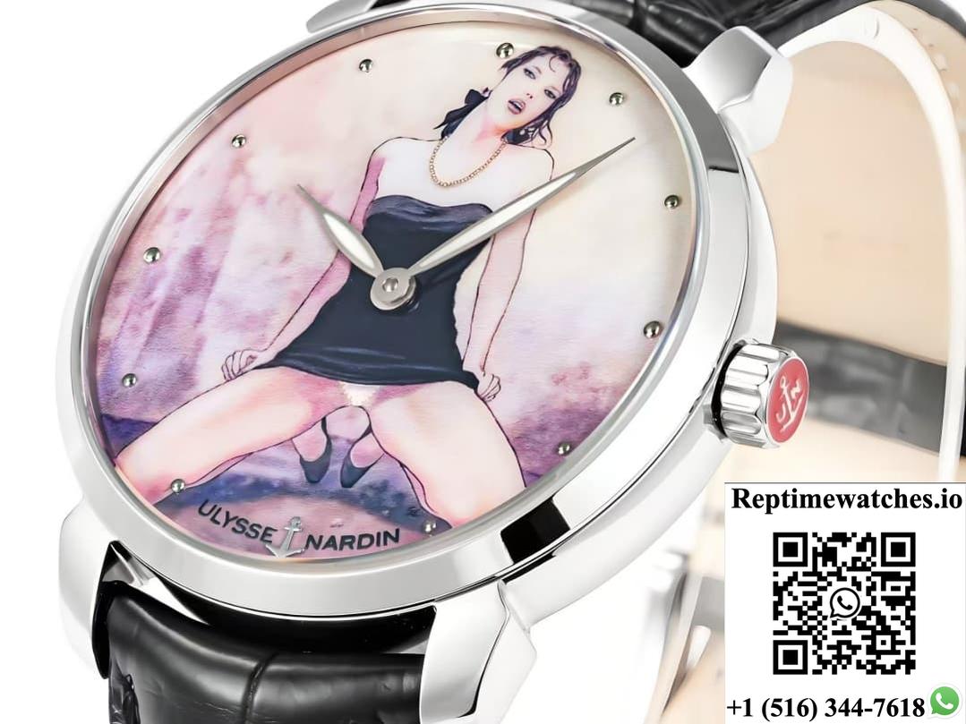 Ulysse Nardin Classico 3203-136LE-9B FL factory crocodile leather strap