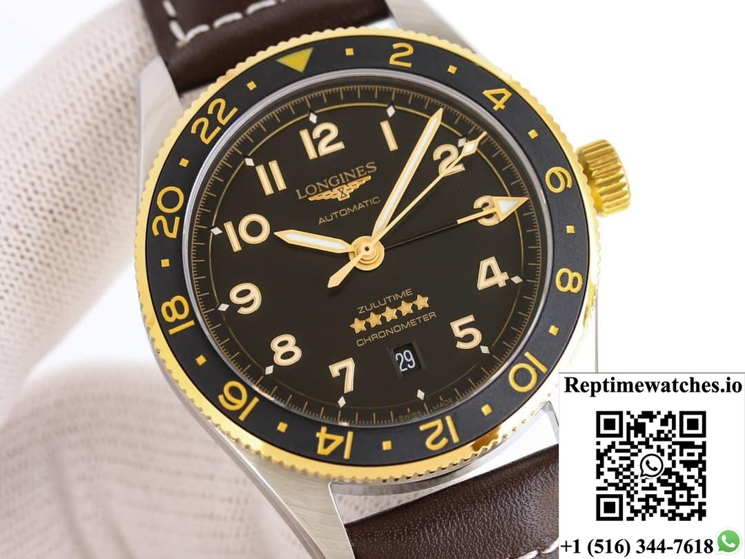 Longines Spirit L3.812.5.53.2 Tw Factory Dual Time Zone-Rep Time Watches
