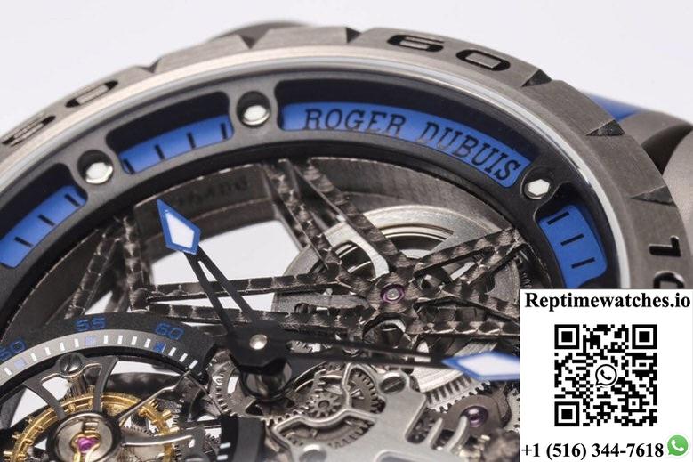 Roger Dubuis Excalibur RDDBEX0479 NEW Factory Tourbillon Rubber Strap