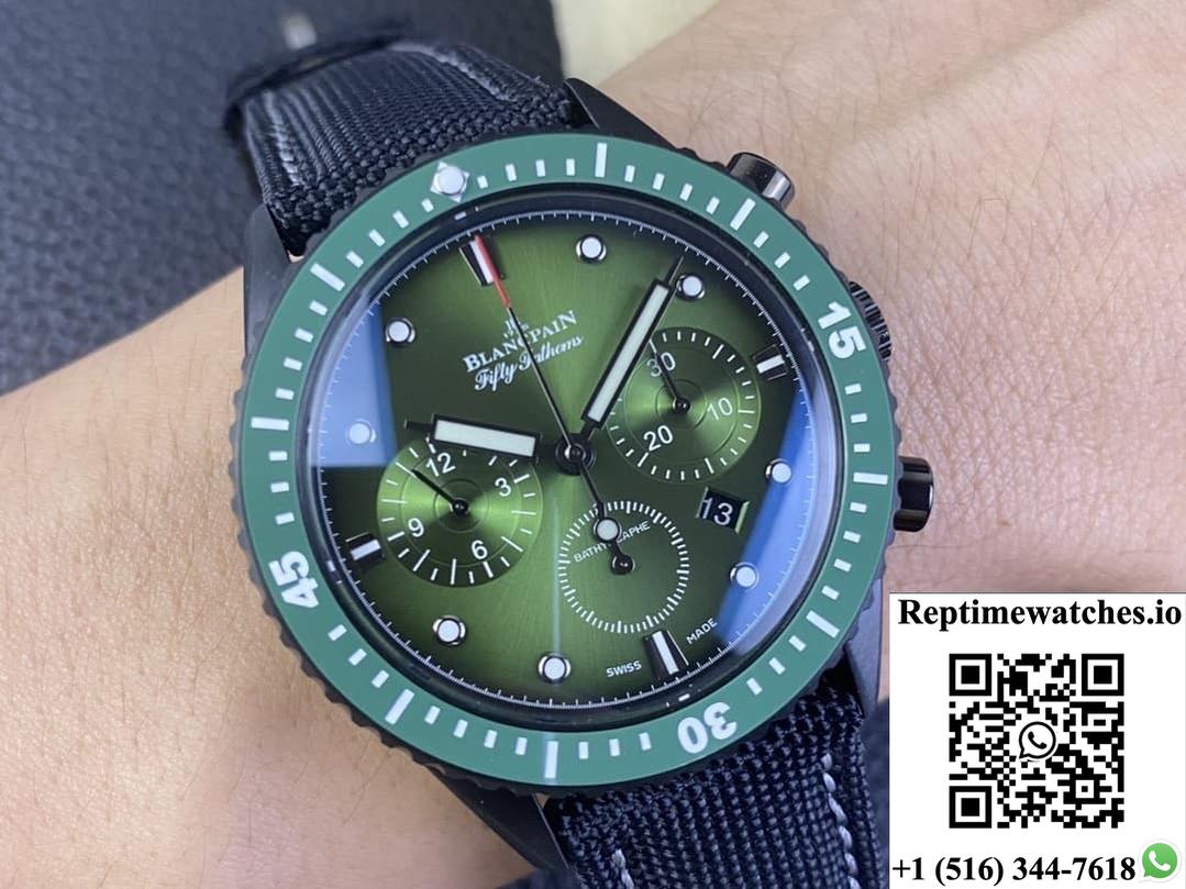 Blancpain Fifty Fathoms 5200-0153-B52A Gs Factory Green Dial-Rep Time Watches