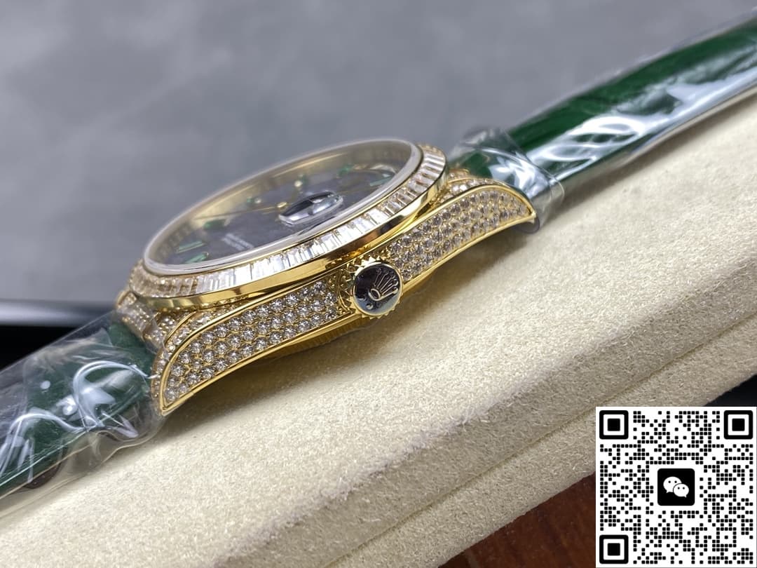 Rolex Oyster Perpetual 128455TBR 8+ Factory Diamond Bezel