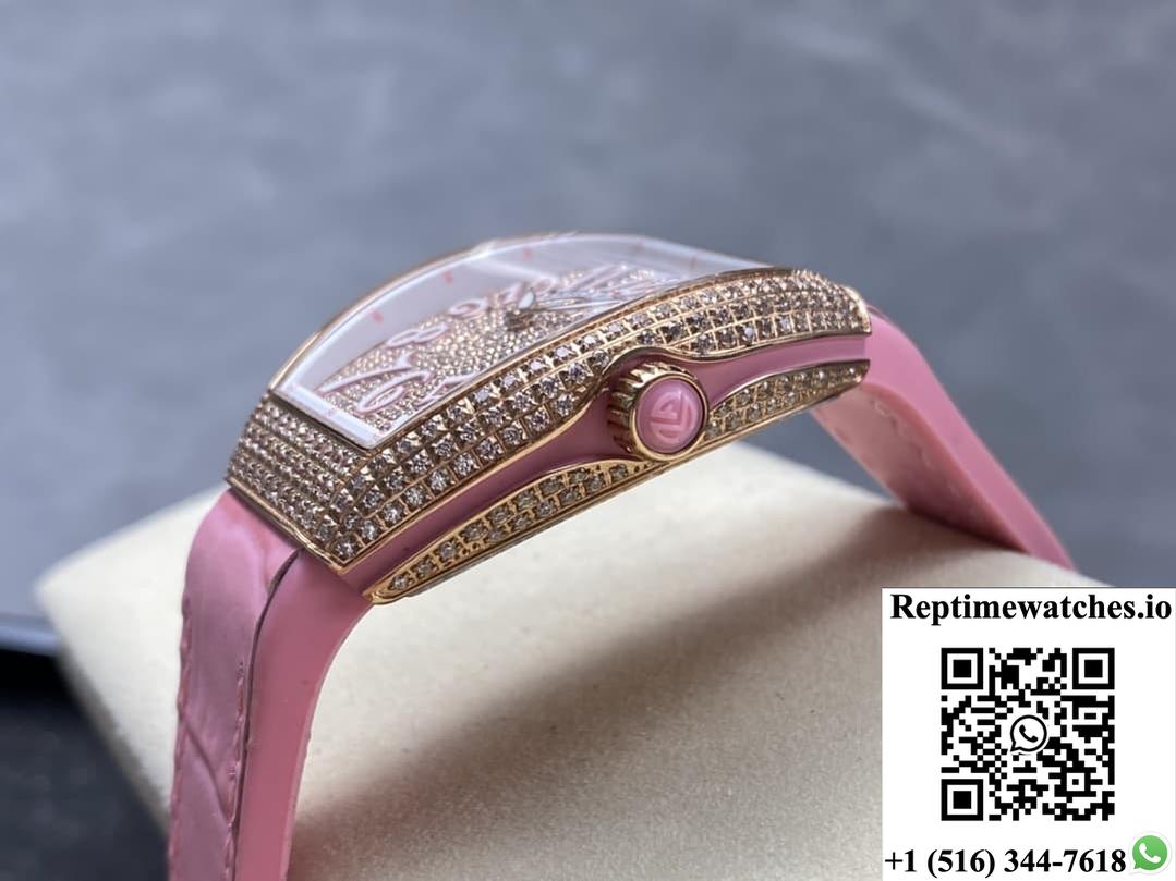 Franck Muller Ladies’Collection V 32 Sc At Fo D Cd Abf Factory Diamond Dial-Rep Time Watches