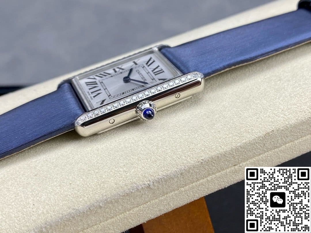 Cartier Tank W4TA0017 F1 Factory Blue Strap