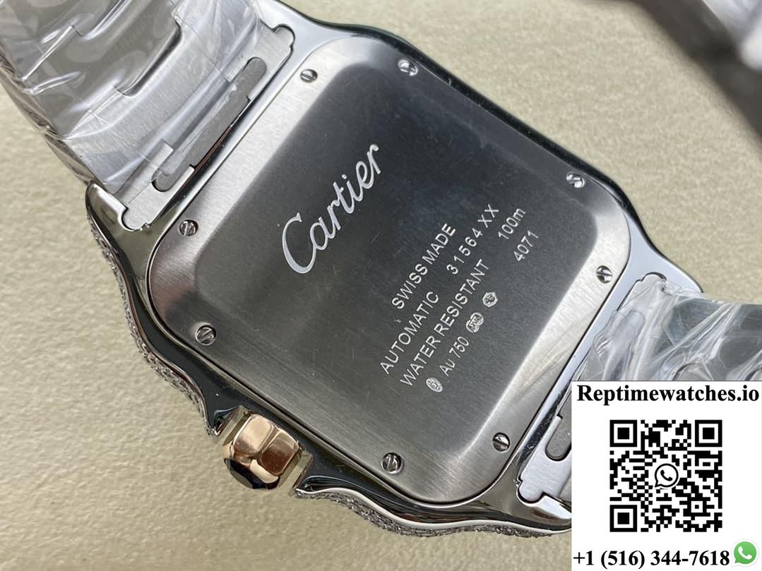 Cartier Santos W2SA0020 AMG factory blue dial