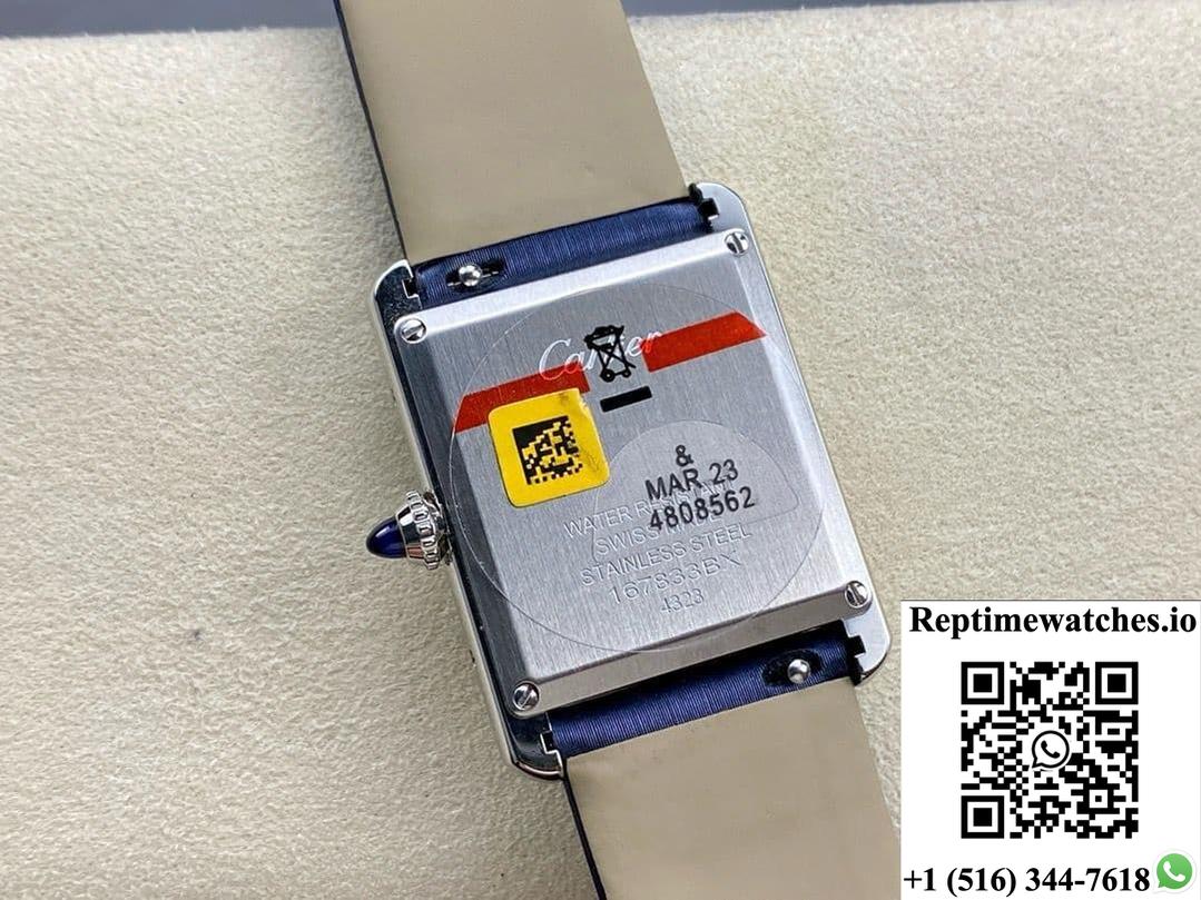 Cartier Tank W4TA0017 F1 Factory Blue Strap